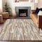 Homeroots 5' X 8' Ivory And Beige Striped Washable Indoor Outdoor Area Rug 609037 - alternate 7