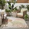 Homeroots 6' X 9' Ivory Green And Blue Indoor Outdoor Area Rug 527606 - alternate 6