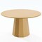 Homeroots 52" Natural Wood Pedestal Base Round Top Dining Table 721092 - alternate 1