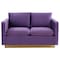 Leisuremod Nervo Upholstered Velvet Loveseat with Gold Frame, Purple NS55PU - alternate 6