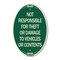 Signmission Not Responsible for Theft or Damage to Vehicl, 12 In X 18 In Architectural, Heavy Gauge Aluminum A-OV-G-1218-23541 - alternate 1