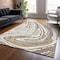 Homeroots 8' X 10' Taupe Brown And Beige Abstract Washable Indoor Outdoor Area Rug 601305 - alternate 8