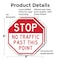 Signmission Stop No Traffic Past This Point, 6 inch X 6 inch, Plastic Sign, 2PK OC-P-2PACK-6-280 - alternate 6