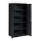 Hirsh Storage Cabinet, 72 in H, 36 in W, 24 in D, Recessed Twist, Keyed, Black, 4 Shelves 22008 - alternate 12