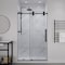 Anzzi 48in x 76in Frameless Shower Door with Sliding in Matte Black with Tsunami Tempered Clear Glass SD-FRLS06101MB - alternate 13