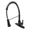 Kingston Brass Single-Handle Deck-Mount Pre-Rinse Kitchen Faucet, Matte Black GSY8880CTL - alternate 1