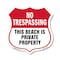 Signmission No Trespassing Shield Sign This Beach Is, 12 Inch X 12 Inch, Aluminum Metal Sign SHI-A-12-417 - alternate 1