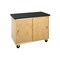 Diversified Spaces Mobile Lab Table, Oak Frame, 48 in W, Black, Oak 4101K - alternate 1