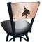 Holland Bar Stool Co 25" Blk Wrinkle Texas State Swivel Bar Stool, Laser Engraved Back L03825BWMedMplATexsStBlkVinyl - alternate 1