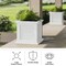 Pure Garden Rattan Style Outdoor Planter Box 14.65-Inch-Square Decorative Flower or Plant Pot 50-LG1467 - alternate 8