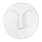 Homeroots 10" White Ceramic Face Round Wall Decor 384170 - alternate 1