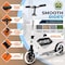 Campior Kick Scooter for Ages 6+, for Kids, Teens, and Adults, Max Load 240 LBS, Foldable, 8-inch Big White CAMTE107 - alternate 5