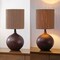 Jonathan Y Abram 22.75" Rustic Bohemian Resin/Metal Round Table Lamp w/ Paper Rope Shade, Dark Brown Wood Finish JYL9203B - alternate 8