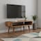 Homeroots 26in Brown Solid Wood Open Shelving TV Stand 719190 - alternate 10