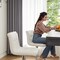 Simple Deluxe Bar Stools Set of 2, Armless Hydraulic Kitchen Height Counter Bar Stools, PU Leather Adjustable Swi 3A88CHAIR8100WHT02 - alternate 6
