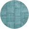 Homeroots 8' Teal Blue And Aqua Round Patchwork Washable Indoor Outdoor Area Rug 581619 - alternate 8