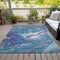Homeroots 3' X 5' Teal Blue Purple And Pink Abstract Washable Indoor Outdoor Area Rug 602677 - alternate 8