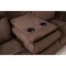 Homeroots 80" Dark Brown Fabric Reclining USB Sofa With Toss Pillow 559214 - alternate 4