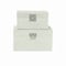 Homeroots Set of Two Silver And White Wood And Shagreen Box With Lid, 2PK 489360 - alternate 3