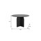 Homeroots 45" Black Solid Wood Pedestal Base Round Top Dining Table 712167 - alternate 4