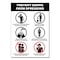 Avery Preprinted Surface Safe Wall Decals, 7 x 10, Prevent Germs from Spreading, White/Black Face, 5PK 83174 - alternate 6