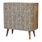 Homeroots 32in Dark Brown Black and White Solid Wood And Inlaid Bone Textured Accent Cabinet With Two Doors 654282 - alternate 6