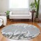 Homeroots 8' Gray And Silver Round Abstract Washable Indoor Outdoor Area Rug 613628 - alternate 6