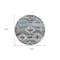 Homeroots 8' Brown Beige And Blue Round Southwestern Washable Indoor Outdoor Area Rug 588674 - alternate 7