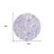 Homeroots 8' Lavender Ivory And Purple Round Paisley Washable Indoor Outdoor Area Rug 588650 - alternate 3