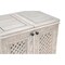 Homeroots 34in White Solid Wood Carved Floral Bar Cabinet With Two Doors And One Drawer 727849 - alternate 4