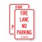 Signmission Texas Fire Lane No Parking, 12'' X 18'' 2 Signs, Heavy Gauge Aluminum, 2PK A-1218-2PACK-22825 - alternate 1