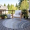 Homeroots 8' Denim Blue And Navy Blue Round Abstract Washable Indoor Outdoor Area Rug 577291 - alternate 7