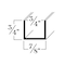 Brunner Aluminum U Channel 3/4" x 7/8" x 1/16", Fits 3/4", 6063-T5 (C21214), 4 Foot Satin Anodized C21214 S4 - alternate 2