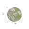 Homeroots 8' Olive Green Taupe And Beige Round Floral Washable Indoor Outdoor Area Rug 589562 - alternate 7