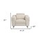 Homeroots 41" Beige Italian Leather Power Recliner Chair 482245 - alternate 7