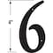 Primeline Tools 4 in. House Number 6, Diecast, Black Finish, PK2 MP4116 - alternate 2