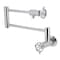 Kingston Brass Wall Mount Pot Filler Faucet with Knurled Handle, Polished Chrome KS4101RKZ - alternate 1