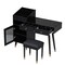 Homeroots 44" Black Wood Two Drawer Dresser 714278 - alternate 6