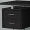 Homeroots 60" Black and Gray Wood and Metal Sled Computer Desk With Three Drawers 489925 - alternate 6