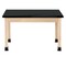Diversified Spaces Plain Apron Table, Maple, Maple Wood Frame, 48 in W, Black/Maple P7106M30N - alternate 13