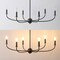 Jonathan Y Ainsley 35" 6-Light Grand Traditional Farmhouse Adjustable Swooping Arm Candle-Style Metal LED Chand JYL9562C - alternate 6