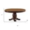 Homeroots 60" Brown Solid Wood Pedestal Base Dining Table 376942 - alternate 4