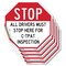 Signmission Stop All Drivers Must Stop Here For, 4 inch X 4 inch, Vinyl Decal, 5PK OC-D-5PACK-4-243 - alternate 1