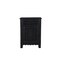 Homeroots 30" Black Solid Wood Distressed One Drawer Nightstand 521199 - alternate 12