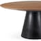 Homeroots 63" Brown and Black Solid Wood and Metal Pedestal Base Round Top Dining Table 597661 - alternate 9