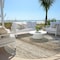Homeroots 8' Brown And Beige Round Striped Washable Indoor Outdoor Area Rug 589664 - alternate 8