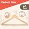 Lifemaster Wooden Clothes Hangers, Durable, Non-Slip, Space-Saving, 360 Deg Swivel Hook, Natural Finish, 60PK CMPWH60NL - alternate 11