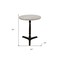 Homeroots 24" Gray And Black Stone And Iron Round Dining Table 488590 - alternate 5