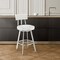 Armen Living Benjamin 26in Swivel Counter Stool in Brushed Stainless Steel with White Faux Leather LCBEBABSWHI26 - alternate 7