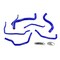Hps Performance High Temp Reinforced Silicone Radiator, Heater, and expansion tank Coolant Hose Kit, Blue,  57-2149-BLUE - alternate 3